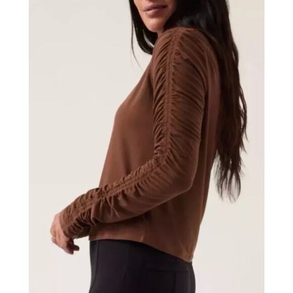 Athleta All Around Ruched (Brown) & Crossover Ruched Top (White) LOT OF‎ 2 Sz 3X - Picture 12 of 12